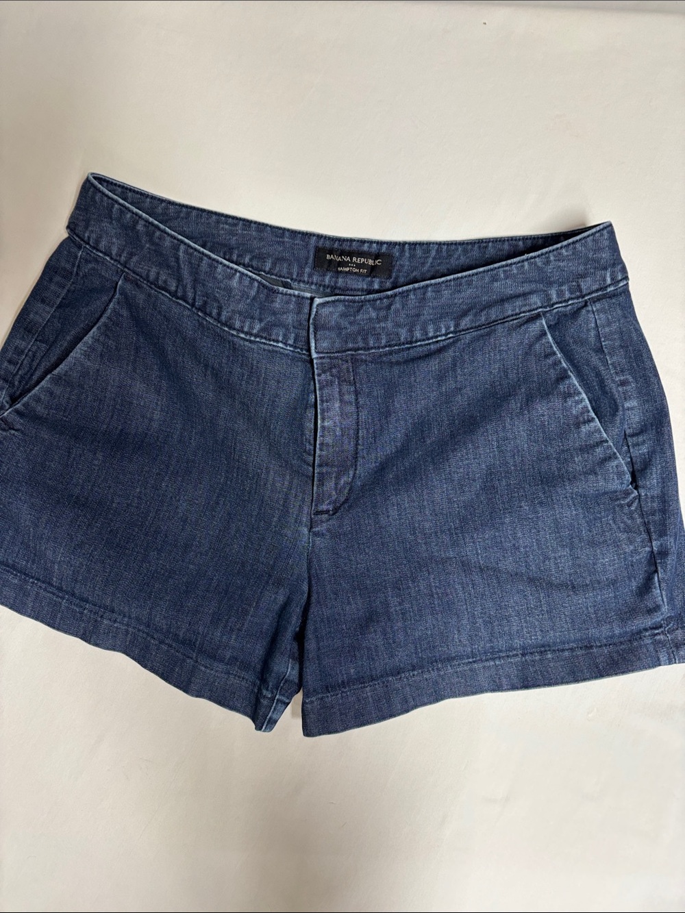 Banana Republic Hampton Fit Women’s Shorts 29/8 Blue Chambray Stretch Cotton